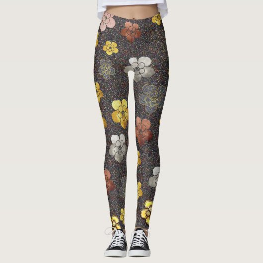 Florentiële Leggings op donkere juwelen (Voorkant)