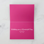 Florentificatiemodel Fuscia Pink Birthday Kaart (Binnen)