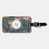 Florentijn Hibiscus Monogram Bagagelabel (Voorkant horizontaal)