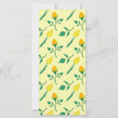 Florentijn met gele roos en tulpbloemen (Achterkant)