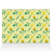 Florentijn met gele roos en tulpbloemen (Binnen Horizontaal (Boven))