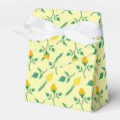 Florentijn met gele roos en tulpbloemen bedankdoosjes (Voorkant Zijde)