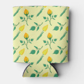 Florentijn met gele roos en tulpbloemen blikjeskoeler (Voorkant)