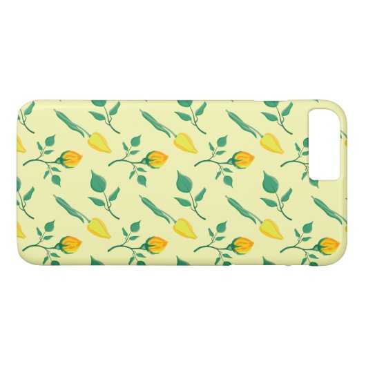 Florentijn met gele roos en tulpbloemen Case-Mate iPhone case (Achterkant (Horizontaal))