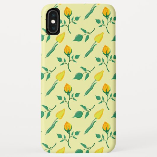 Florentijn met gele roos en tulpbloemen Case-Mate iPhone case (Achterkant)