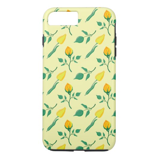 Florentijn met gele roos en tulpbloemen Case-Mate iPhone case (Achterkant)