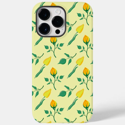 Florentijn met gele roos en tulpbloemen Case-Mate iPhone case (Achterkant)