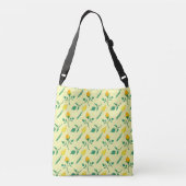 Florentijn met gele roos en tulpbloemen crossbody tas (Achterkant)