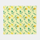Florentijn met gele roos en tulpbloemen fleece deken (Voorkant (Horizontaal))