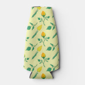 Florentijn met gele roos en tulpbloemen flesjeskoeler (Voorkant)