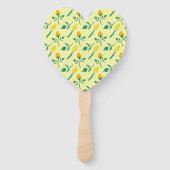 Florentijn met gele roos en tulpbloemen handwaaier (Achterkant)