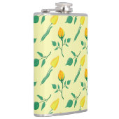 Florentijn met gele roos en tulpbloemen heupfles (Rechts)