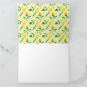 Florentijn met gele roos en tulpbloemen kaart (Binnen)