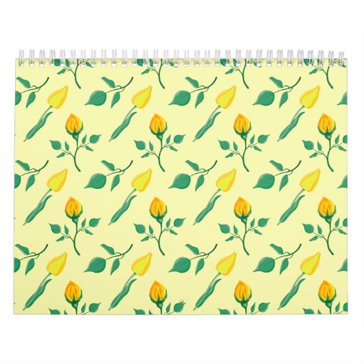 Florentijn met gele roos en tulpbloemen kalender (Hoes)
