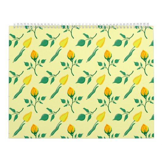 Florentijn met gele roos en tulpbloemen kalender (Hoes)