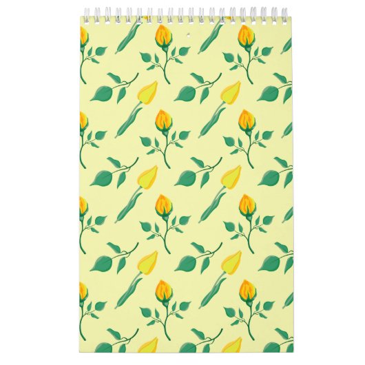 Florentijn met gele roos en tulpbloemen kalender (Hoes)