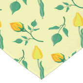 Florentijn met gele roos en tulpbloemen korte tafelloper (Hoek)