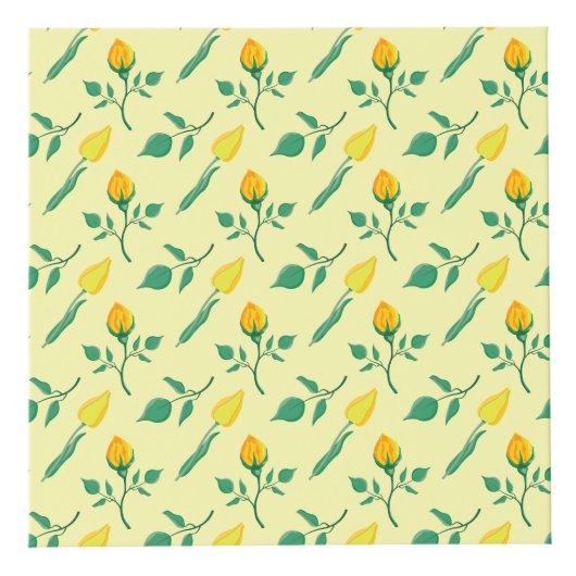 Florentijn met gele roos en tulpbloemen kubus (Voorkant)