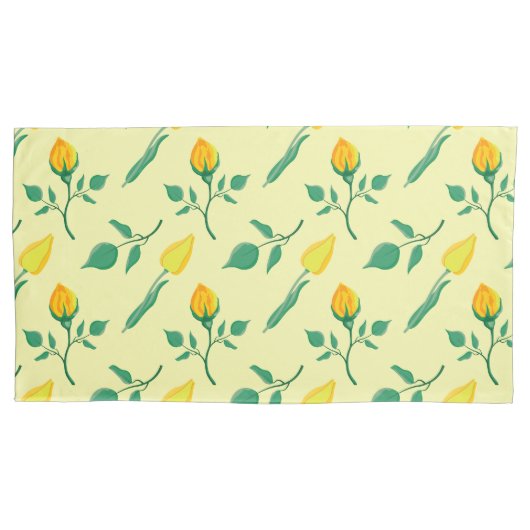 Florentijn met gele roos en tulpbloemen kussensloop (Voorkant-Links)