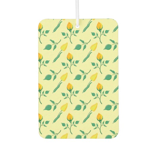 Florentijn met gele roos en tulpbloemen luchtverfrisser (Voorkant)