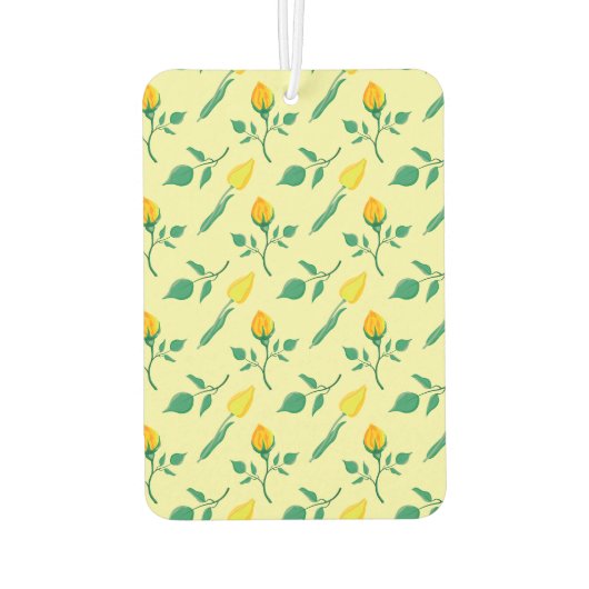 Florentijn met gele roos en tulpbloemen luchtverfrisser (Achterkant)