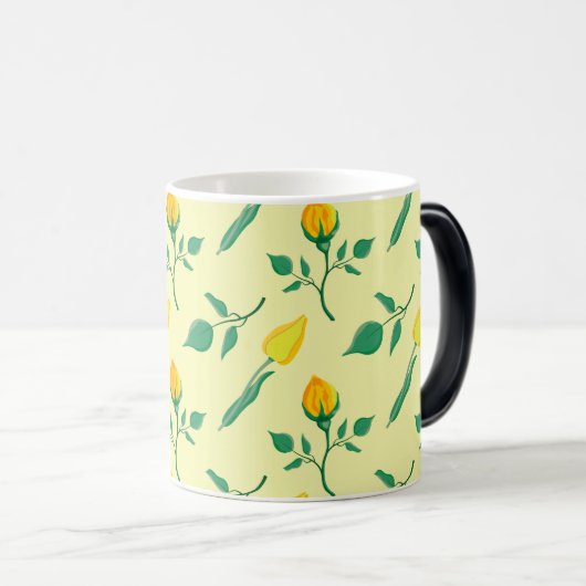 Florentijn met gele roos en tulpbloemen magische mok (Voorkant rechts)