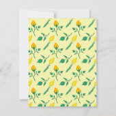 Florentijn met gele roos en tulpbloemen notitiekaartje (Voorkant)