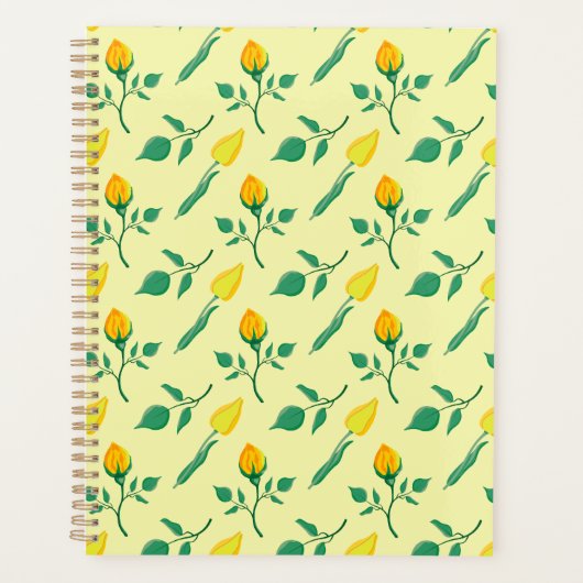 Florentijn met gele roos en tulpbloemen planner (Voorkant)