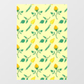 Florentijn met gele roos en tulpbloemen raamsticker (Vel)