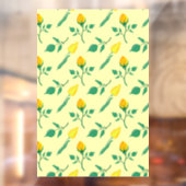 Florentijn met gele roos en tulpbloemen raamsticker (Vel 2)