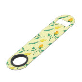 Florentijn met gele roos en tulpbloemen speed flessenopener (Achterkant Gekanteld)