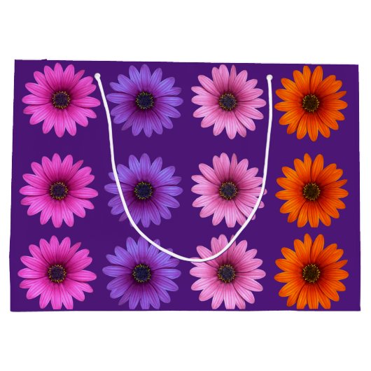 Florentijn Pattern Cute Garden Flower Kerstmis Groot Cadeauzakje (Achterkant)