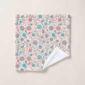 Florentijn voor blauwgroen en koraalfolk bad handdoek (Wasdoekje)