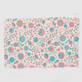 Florentijn voor blauwgroen en koraalfolk golfhanddoek (Horizontaal)