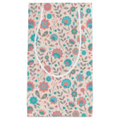 Florentijn voor blauwgroen en koraalfolk klein cadeauzakje (Voorkant)