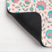 Florentijn voor blauwgroen en koraalfolk muismat (Hoek)