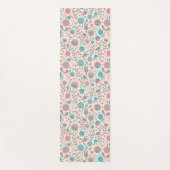 Florentijn voor blauwgroen en koraalfolk yogamat (Voorkant)
