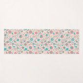 Florentijn voor blauwgroen en koraalfolk yogamat (Voorkant (horizontaal))