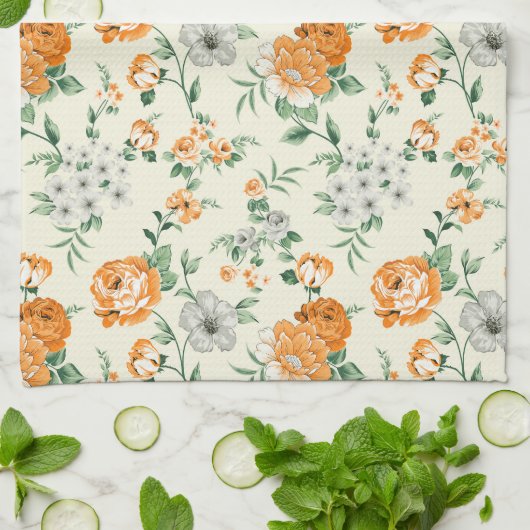 Florentijn, zacht gele tuin theedoek (Gevouwen)