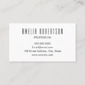 Florentijns modern minimalistisch vet roos visitek visitekaartje (Achterkant)