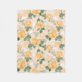 Florentijns patroon met gele rozen fleece deken (Voorkant)