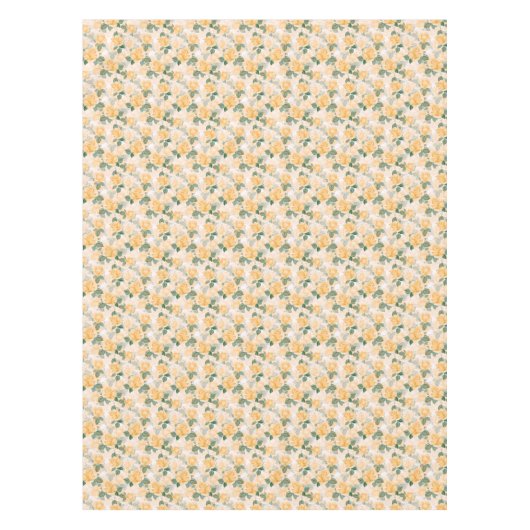 Florentijns patroon met gele rozen tafelkleed (Voorkant)