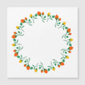 Florentijns rond lijst met gele en rode rozenbloem (Voorkant)