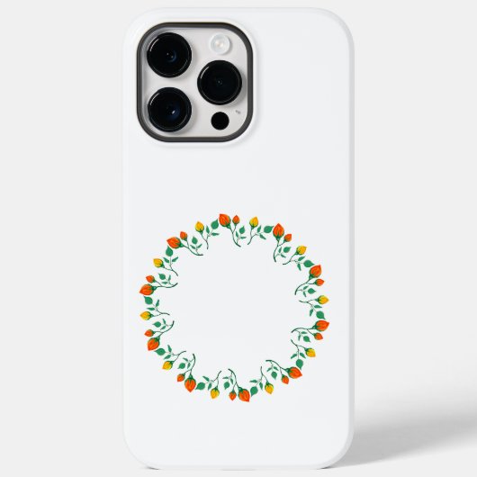 Florentijns rond lijst met gele en rode rozenbloem Case-Mate iPhone case (Achterkant)