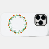 Florentijns rond lijst met gele en rode rozenbloem Case-Mate iPhone case (Achterkant (horizontaal))
