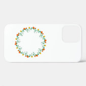 Florentijns rond lijst met gele en rode rozenbloem Case-Mate iPhone case (Achterkant (horizontaal))