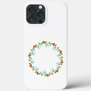 Florentijns rond lijst met gele en rode rozenbloem Case-Mate iPhone case