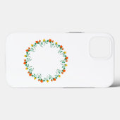 Florentijns rond lijst met gele en rode rozenbloem Case-Mate iPhone case (Achterkant (horizontaal))