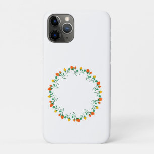 Florentijns rond lijst met gele en rode rozenbloem Case-Mate iPhone case