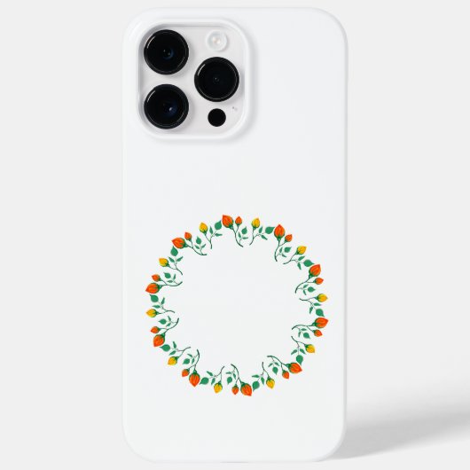 Florentijns rond lijst met gele en rode rozenbloem Case-Mate iPhone case (Achterkant)